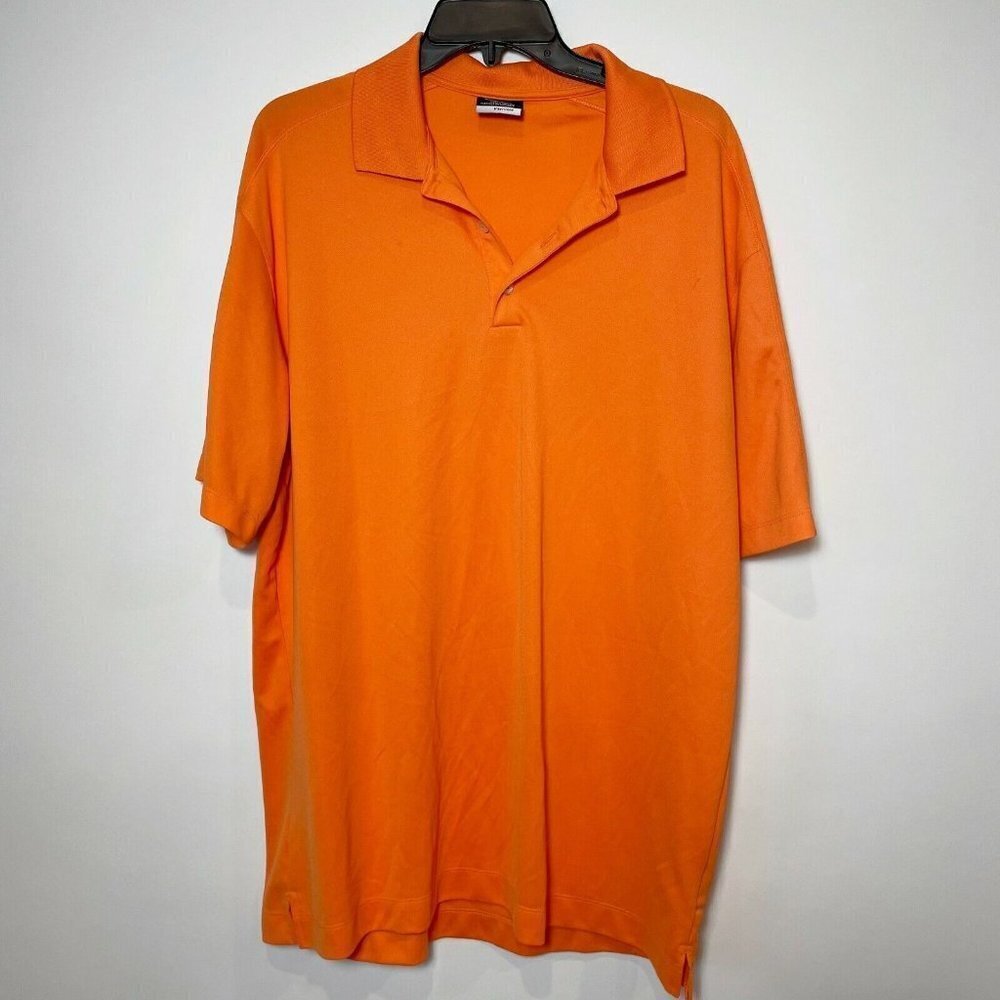 Nike Golf Mens Fit Dry Golf Polo Tennis Shirt Short Sleeve Orange XL Athletic